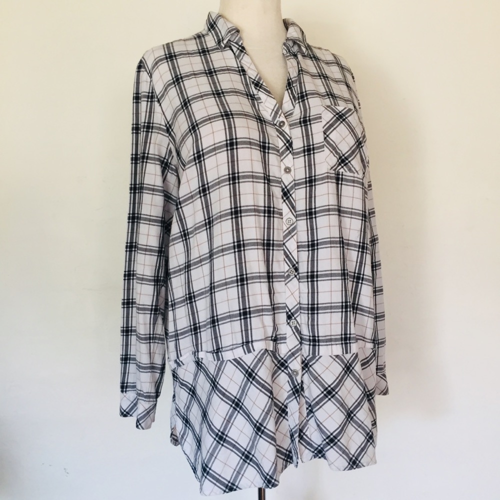 Button down Flannel Tunic